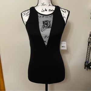 Free People Friday Illusion Tank Black
